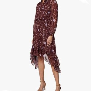 🎉HP🎉 Laundry by Shelli Segal chiffon ruffle dress